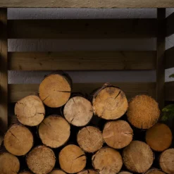 Forest Garden Compact Timber 3x3 Ft Pent Log Store -Garden & Outdoors forest garden compact timber 3x3 ft pent log store5013053189900 03i