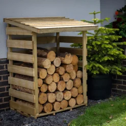 Forest Garden Compact Timber 3x3 Ft Pent Log Store -Garden & Outdoors forest garden compact timber 3x3 ft pent log store5013053189900 04i