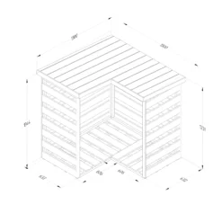 Forest Garden Corner Timber 4x4 Ft Log Store -Garden & Outdoors forest garden corner timber 4x4 ft log store5013053190005 01t