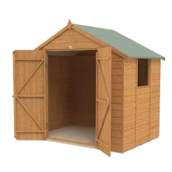 Forest Garden Delamere 7x5 Ft Apex Shiplap Wooden 2 Door Shed With Floor