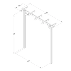Forest Garden Hanbury Flat Top European Softwood Arch (H) 213.5cm X (W) 209cm 9 Forest Garden Hanbury Flat Top European Softwood Arch (H) 213.5cm X (W) 209cm -Garden & Outdoors forest garden hanbury flat top european softwood arch h 213 5cm x w 209cm5013053190128 01t