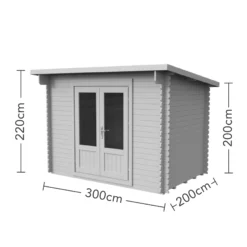 Forest Garden Harwood 3x2 Toughened Glass Pent Loglap Solid Wood Cabin With Double Door - Assembly Service Included -Garden & Outdoors forest garden harwood 3x2 toughened glass pent loglap solid wood cabin with double door assembly service included5013053181638 01t bq