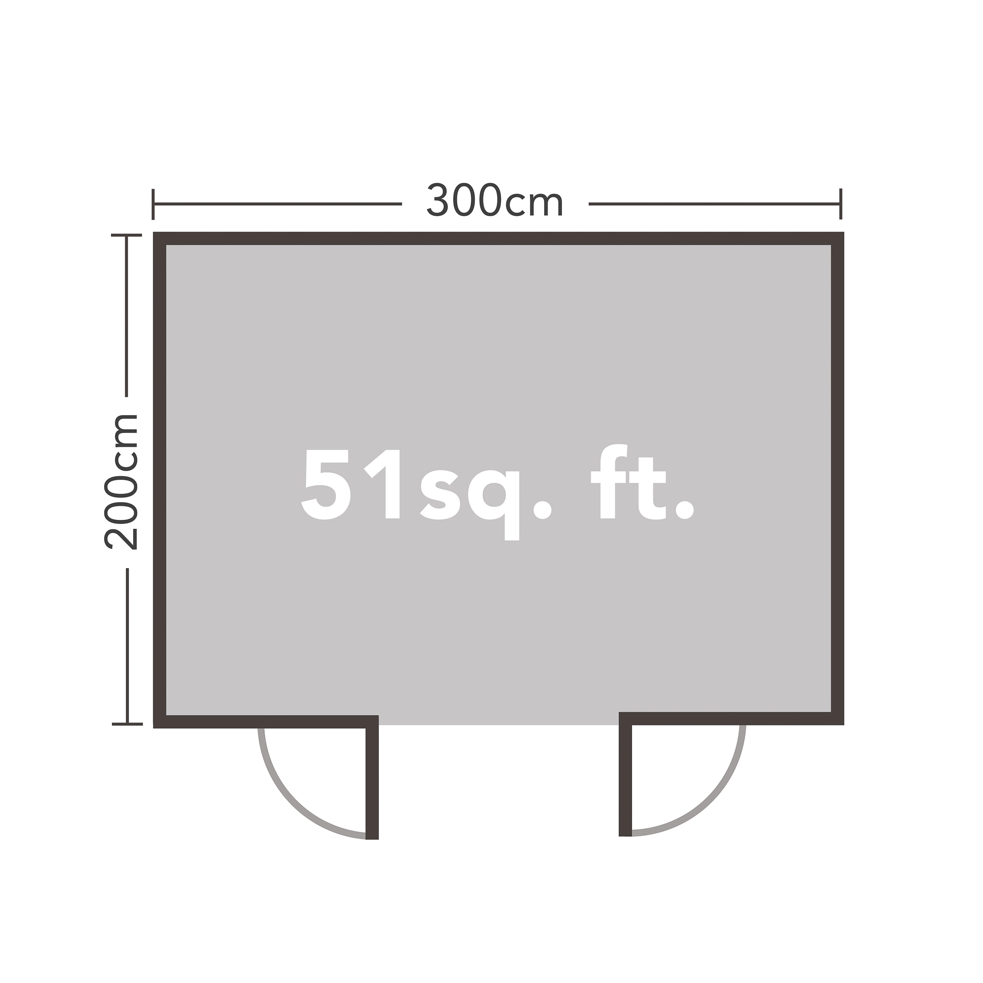 Forest Garden Harwood 3x2 Toughened Glass Pent Loglap Solid Wood Cabin With Double Door 6 Forest Garden Harwood 3x2 Toughened Glass Pent Loglap Solid Wood Cabin With Double Door - Image 6