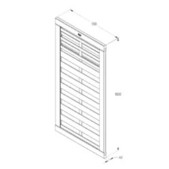Forest Garden Kyoto Wood Slatted Gate, (H)1.8m (W)0.9m -Garden & Outdoors forest garden kyoto wood slatted gate h 1 8m w 0 9m5013053145944 04t bq