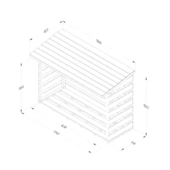 Forest Garden Large Timber 6x3 Ft Pent Log Store 9 Forest Garden Large Timber 6x3 Ft Pent Log Store -Garden & Outdoors forest garden large timber 6x3 ft pent log store5013053189924 01t