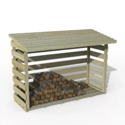 Forest Garden Large Timber 6x3 Ft Pent Log Store 7 Forest Garden Large Timber 6x3 Ft Pent Log Store -Garden & Outdoors forest garden large timber 6x3 ft pent log store5013053189924 03c