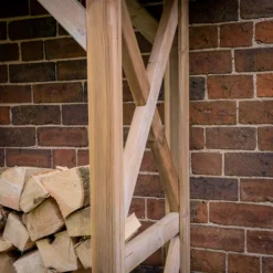 Forest Garden Large Timber 7x3 Ft Apex Wall Log Store -Garden & Outdoors forest garden large timber 7x3 ft apex wall log store5013053190760 03i