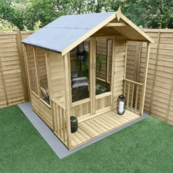 Forest Garden Oakley 6x6 Apex Overlap Solid Wood Summer House With Double Door - Assembly Service Included 7 Forest Garden Oakley 6x6 Apex Overlap Solid Wood Summer House With Double Door - Assembly Service Included -Garden & Outdoors forest garden oakley 6x6 apex overlap solid wood summer house with double door assembly service included5013053188491 02i bq