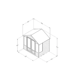Forest Garden Oakley 7x5 Apex Overlap Solid Wood Summer House With Double Door (Base Included) 9 Forest Garden Oakley 7x5 Apex Overlap Solid Wood Summer House With Double Door (Base Included) -Garden & Outdoors forest garden oakley 7x5 apex overlap solid wood summer house with double door base included 5013053188521 01t bq