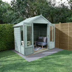 Forest Garden Oakley 7x5 Apex Overlap Solid Wood Summer House With Double Door -Garden & Outdoors forest garden oakley 7x5 apex overlap solid wood summer house with double door5013053188460 02i bq