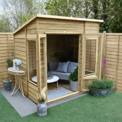 Forest Garden Oakley 7x5 Pent Overlap Solid Wood Summer House With Double Door 7 Forest Garden Oakley 7x5 Pent Overlap Solid Wood Summer House With Double Door -Garden & Outdoors forest garden oakley 7x5 pent overlap solid wood summer house with double door5013053188507 02i bq