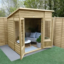 Forest Garden Oakley 7x5 Pent Overlap Solid Wood Summer House With Double Door 8 Forest Garden Oakley 7x5 Pent Overlap Solid Wood Summer House With Double Door -Garden & Outdoors forest garden oakley 7x5 pent overlap solid wood summer house with double door5013053188507 03i bq