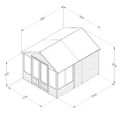 Forest Garden Oakley 8x10 Apex Overlap Solid Wood Summer House With Double Door -Garden & Outdoors forest garden oakley 8x10 apex overlap solid wood summer house with double door5013053188781 01t bq