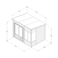 Forest Garden Oakley 8x6 Pent Overlap Solid Wood Summer House With Double Door - Assembly Service Included 9 Forest Garden Oakley 8x6 Pent Overlap Solid Wood Summer House With Double Door - Assembly Service Included -Garden & Outdoors forest garden oakley 8x6 pent overlap solid wood summer house with double door assembly service included5013053188606 01t bq