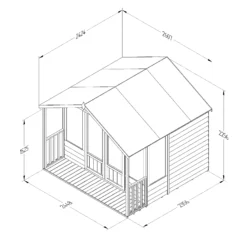 Forest Garden Oakley 8x8 Apex Overlap Solid Wood Summer House With Double Door -Garden & Outdoors forest garden oakley 8x8 apex overlap solid wood summer house with double door5013053188729 01t bq