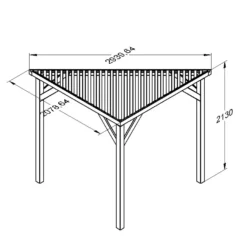 Forest Garden Slatted Corner Pergola, (H)2130mm (W)1470mm 9 Forest Garden Slatted Corner Pergola, (H)2130mm (W)1470mm -Garden & Outdoors forest garden slatted corner pergola h 2130mm w 1470mm5013053183199 01t bq