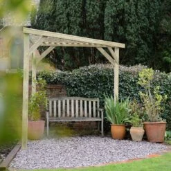 Forest Garden Slatted Corner Pergola, (H)2130mm (W)1470mm 8 Forest Garden Slatted Corner Pergola, (H)2130mm (W)1470mm -Garden & Outdoors forest garden slatted corner pergola h 2130mm w 1470mm5013053183199 03i bq