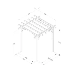 Forest Garden Ultima Cream Pergola & Decking Kit, X4 Post (H) 2.4m X (W) 2.4m - Canopy Included 13 Forest Garden Ultima Cream Pergola & Decking Kit, X4 Post (H) 2.4m X (W) 2.4m - Canopy Included -Garden & Outdoors forest garden ultima cream pergola decking kit x4 post h 2 4m x w 2 4m canopy included5013053192252 01t