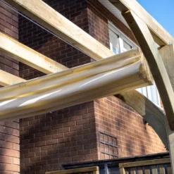 Forest Garden Ultima Cream Pergola & Decking Kit, X4 Post (H) 2.4m X (W) 2.4m - Canopy Included 12 Forest Garden Ultima Cream Pergola & Decking Kit, X4 Post (H) 2.4m X (W) 2.4m - Canopy Included -Garden & Outdoors forest garden ultima cream pergola decking kit x4 post h 2 4m x w 2 4m canopy included5013053192252 05i