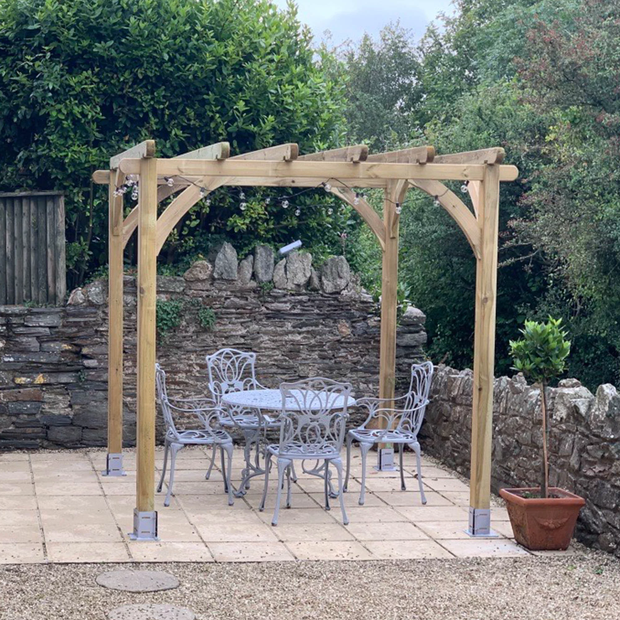 Forest Garden Ultima Square Pergola, (H)2450mm (W)2400mm 2 Forest Garden Ultima Square Pergola, (H)2450mm (W)2400mm - Image 2