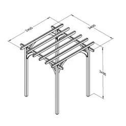 Forest Garden Ultima Square Pergola, (H)2450mm (W)2400mm 5 Forest Garden Ultima Square Pergola, (H)2450mm (W)2400mm -Garden & Outdoors forest garden ultima square pergola h 2450mm w 2400mm5013053183755 01t bq