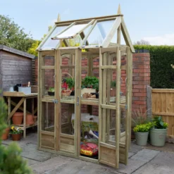 Forest Garden Victorian Walk Around 4x3 Greenhouse With Auto Vent -Garden & Outdoors forest garden victorian walk around 4x3 greenhouse with auto vent5013053176368 01i