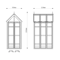Forest Garden Victorian Walk Around 4x3 Greenhouse With Auto Vent -Garden & Outdoors forest garden victorian walk around 4x3 greenhouse with auto vent5013053176368 01t