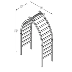 Forest Garden Whitby Softwood Arch -Garden & Outdoors forest garden whitby softwood arch5013053160220 01t