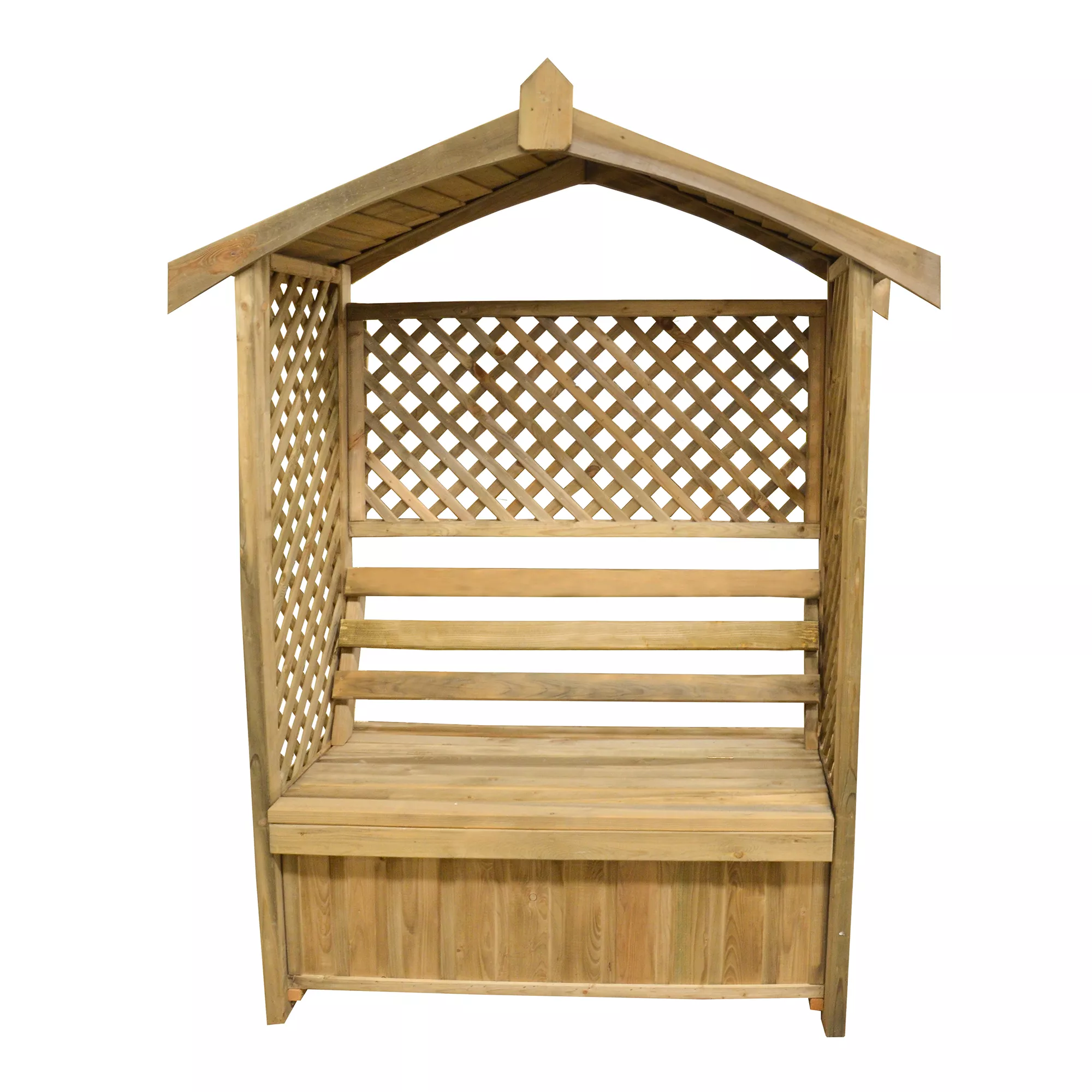 Forest Lyon Lattice Arbour, (H)2000mm (W)1560mm (D)670mm - Assembly Required 2 Forest Lyon Lattice Arbour, (H)2000mm (W)1560mm (D)670mm - Assembly Required - Image 2