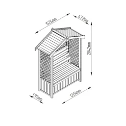 Forest Lyon Lattice Arbour, (H)2000mm (W)1560mm (D)670mm - Assembly Required 11 Forest Lyon Lattice Arbour, (H)2000mm (W)1560mm (D)670mm - Assembly Required -Garden & Outdoors forest lyon lattice arbour h 2000mm w 1560mm d 670mm assembly required5013053154694 01t