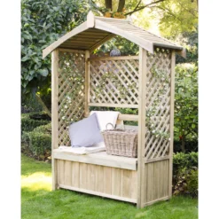 Forest Lyon Lattice Arbour, (H)2000mm (W)1560mm (D)670mm - Assembly Required 9 Forest Lyon Lattice Arbour, (H)2000mm (W)1560mm (D)670mm - Assembly Required -Garden & Outdoors forest lyon lattice arbour h 2000mm w 1560mm d 670mm assembly required5013053154694 02i
