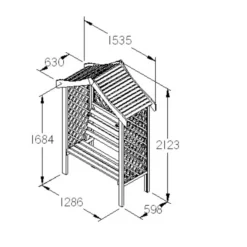 Forest Parisienne Arbour, (H)2120mm (W)1540mm (D)660mm - Assembly Required 9 Forest Parisienne Arbour, (H)2120mm (W)1540mm (D)660mm - Assembly Required -Garden & Outdoors forest parisienne arbour h 2120mm w 1540mm d 660mm assembly required5013053135952 01t bq