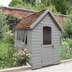 Forest Retreat 8x5 Apex Pressure Treated Overlap Grey Shed With Floor - Assembly Service Included -Garden & Outdoors forest retreat 8x5 apex pressure treated overlap grey shed with floor assembly service included5013053176511 01i bq