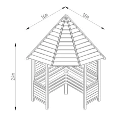 Forest Venetian Corner Arbour, (H)2500mm (W)2330mm (D)1610mm - Assembly Required -Garden & Outdoors forest venetian corner arbour h 2500mm w 2330mm d 1610mm assembly required5013053139745 01t