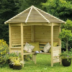 Forest Venetian Corner Arbour, (H)2500mm (W)2330mm (D)1610mm - Assembly Required -Garden & Outdoors forest venetian corner arbour h 2500mm w 2330mm d 1610mm assembly required5013053139745 05i