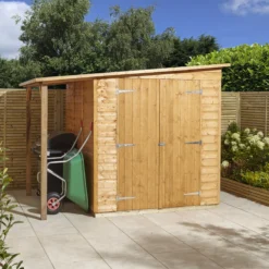 GoodHome Clapperton 8x6 Pent Dip Treated Shiplap Shed With Floor (Base Included) - Assembly Service Included -Garden & Outdoors goodhome clapperton 8x6 pent dip treated shiplap shed with floor base included assembly service included5059340270203 05i