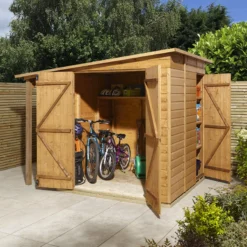GoodHome Clapperton 8x6 Pent Dip Treated Shiplap Shed With Floor -Garden & Outdoors goodhome clapperton 8x6 pent dip treated shiplap shed with floor5059340270173 03i