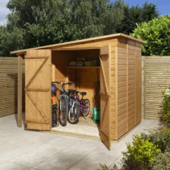 GoodHome Clapperton 8x6 Pent Dip Treated Shiplap Shed With Floor -Garden & Outdoors goodhome clapperton 8x6 pent dip treated shiplap shed with floor5059340270173 04i