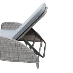 GoodHome Hamilton Steeple Grey Rattan Effect Sun Lounger -Garden & Outdoors goodhome hamilton steeple grey rattan effect sun lounger5059340676159 37c