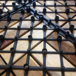 GoodHome Lempa Brown Acacia Clippable Deck Tile (L)0.3m (W)300mm (T)24mm, Pack Of 4 -Garden & Outdoors goodhome lempa brown acacia clippable deck tile l 0 3m w 300mm t 24mm pack of 45059340066035 38c