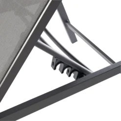 GoodHome Moorea Grey Metal Sun Lounger -Garden & Outdoors goodhome moorea grey metal sun lounger5059340347356 37c