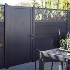 GoodHome Neva Aluminium Gate, (H)1.72m (W)0.93m -Garden & Outdoors goodhome neva aluminium gate h 1 72m w 0 93m3663602943068 02bq