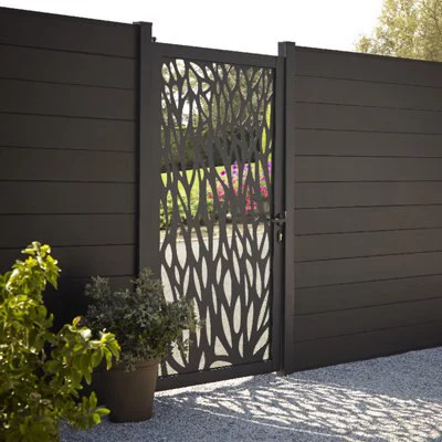 GoodHome Neva Aluminium Leaf Gate, (H)1.7m (W)0.93m 2 GoodHome Neva Aluminium Leaf Gate, (H)1.7m (W)0.93m - Image 2