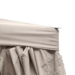 GoodHome Preston Taupe Square Gazebo, (W)3m (D)3m - Assembly Required -Garden & Outdoors goodhome preston taupe square gazebo w 3m d 3m assembly required5059340125497 36c