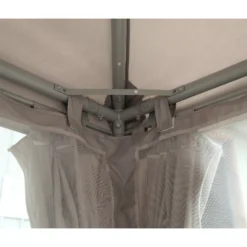 GoodHome Preston Taupe Square Gazebo, (W)3m (D)3m - Assembly Required -Garden & Outdoors goodhome preston taupe square gazebo w 3m d 3m assembly required5059340125497 37c