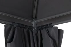 GoodHome Shamal Steel Grey Rectangular Gazebo, (W)2.96m (D)3.96m - Assembly Required -Garden & Outdoors goodhome shamal steel grey rectangular gazebo w 2 96m d 3 96m assembly required5059340125466 37c