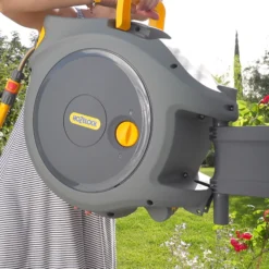 Hozelock Auto-reel Wall-mounted Hose Reel & Hose (L)30m 11 Hozelock Auto-reel Wall-mounted Hose Reel & Hose (L)30m -Garden & Outdoors hozelock auto reel wall mounted hose reel hose l 30m5010646059565 02i bq