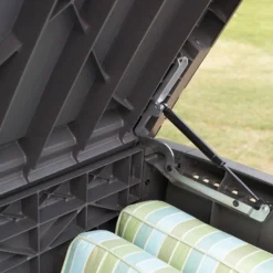 Keter Borneo Rattan Effect Plastic Garden Storage Box -Garden & Outdoors keter borneo rattan effect plastic garden storage box7290103669065 02bq