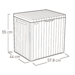Keter City Box Graphite Wood Effect Flat Garden Storage 113L -Garden & Outdoors keter city box graphite wood effect flat garden storage 113l7290112631459 09t bq