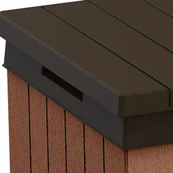 Keter Darwin Wood Effect 5x2 Garden Storage Bench Box 570L -Garden & Outdoors keter darwin wood effect 5x2 garden storage bench box 570l7290112636263 37c bq